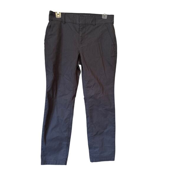 loft Pants - LOFT Petite Chino Pants Women’s Size 4P Navy Blue Stretch Cotton Mid Rise